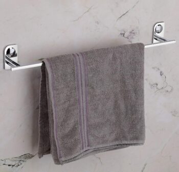 24 inch  Stainless Steel Towel Hanger for Bathroom/Single Towel Rod/Bar/Bathroom Accessories - Chrome - Pack of 1