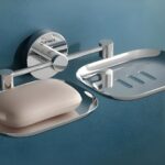 Stainless Steel Round Shape Double Soap Dish l Soap Case I Soap Holder I Soap Stand Corrosion Free Double Soap Holder with Chrome Finish