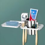 Stainless Steel 2 in1 Soap Dish with Tumbler Holder/Soap Holder/Bathroom Accessories - Chrome
