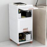 3 Tier Foldable Organizer for Clothes/Modular Kitchen Storage Rack/Multipurpose Almirah for Bedroom/Wardrobe for Cloth/Space Saving Closet for Living Room/Stackable Cabinet for Home